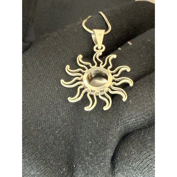 Vintage Charles Albert Sterling Silver 925 Abalone Sun Pendant B2 - Picture 11 of 16